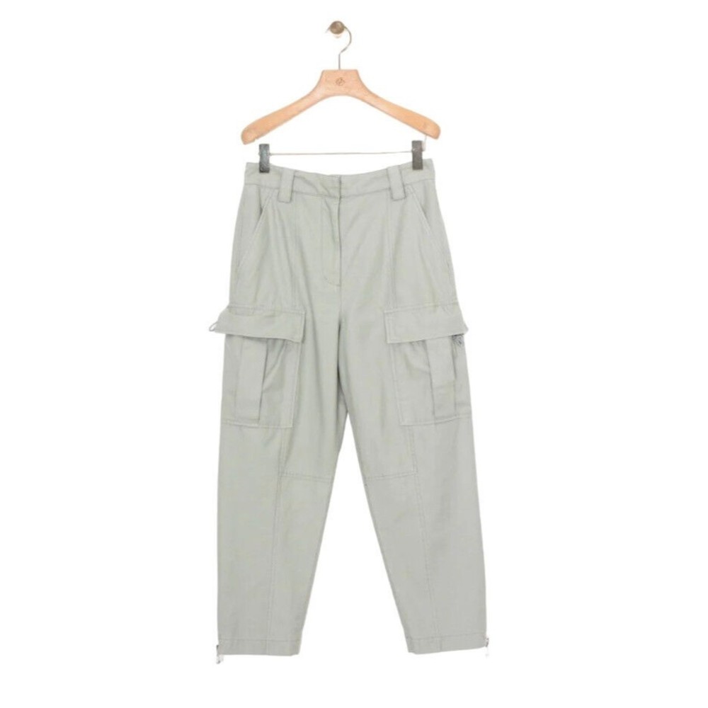 3.1 Phillip Lim Womens Utility Cargo Pants Size 12 Ash Gray Relaxed Fit Euc